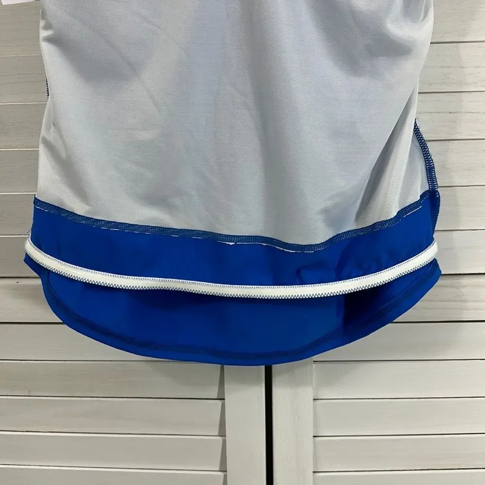 Lands' End Blue Underwire Tankini Top Size 10 NWOT